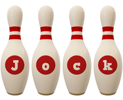 Jock bowling-pin logo