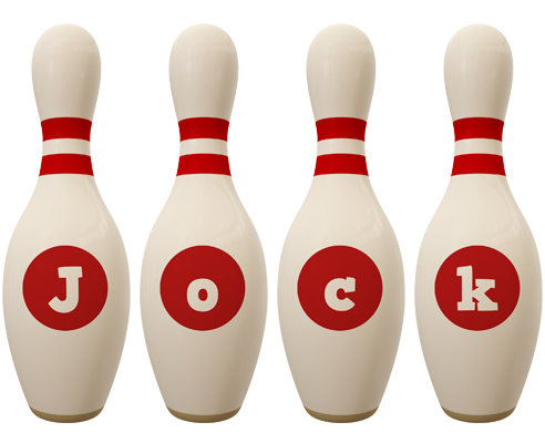 Jock bowling-pin logo