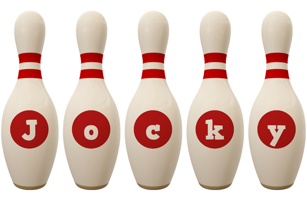 Jocky bowling-pin logo