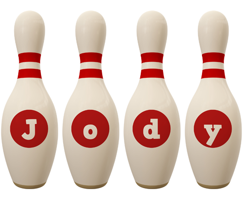 Jody bowling-pin logo