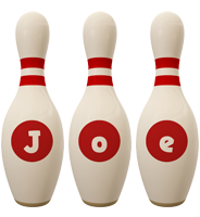 Joe bowling-pin logo
