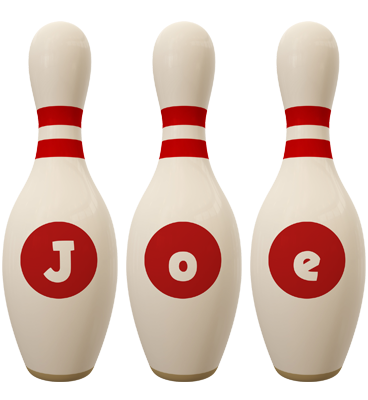 Joe bowling-pin logo