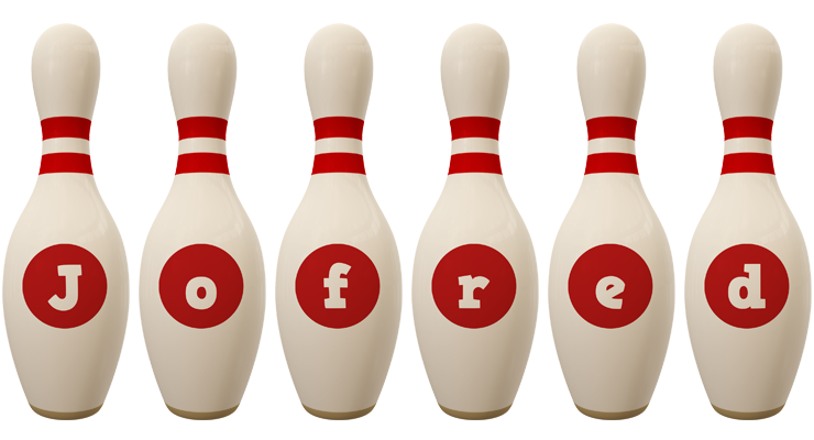 Jofred bowling-pin logo