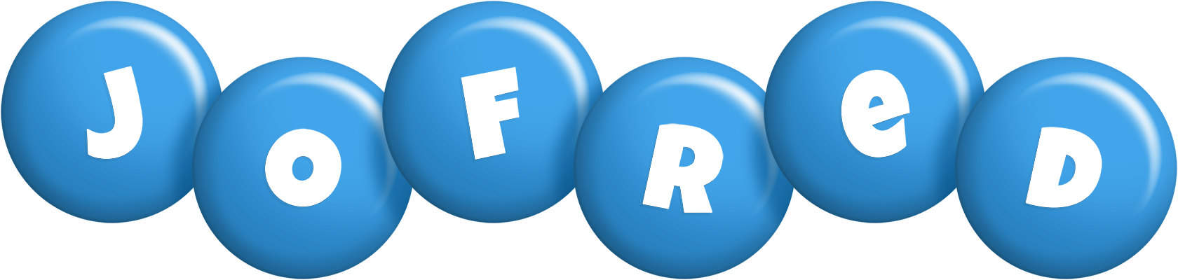 Jofred candy-blue logo