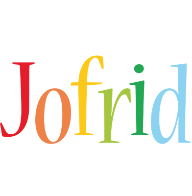 Jofrid birthday logo