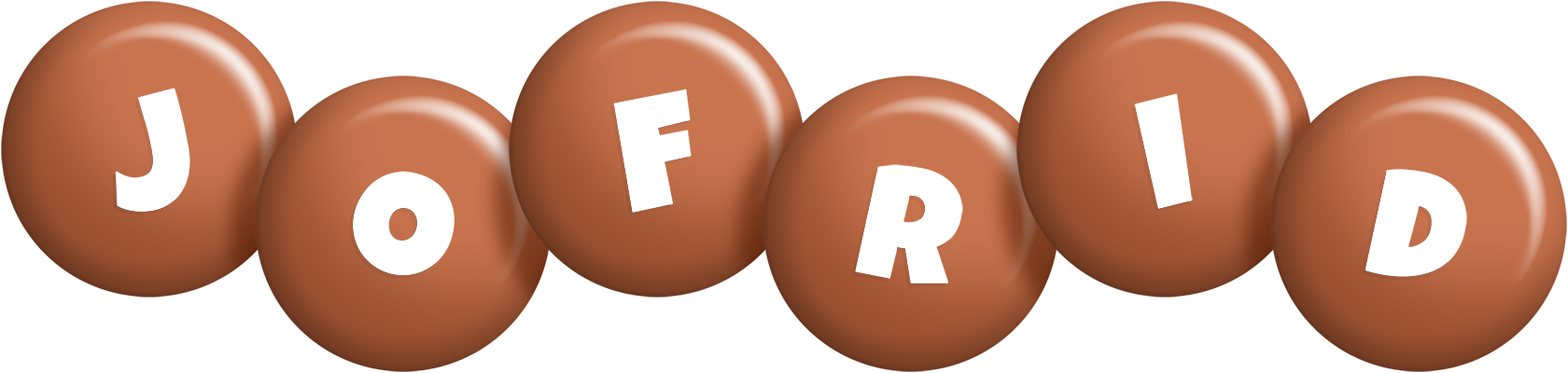 Jofrid candy-brown logo