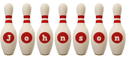 Johnson bowling-pin logo