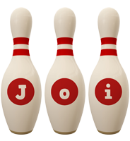 Joi bowling-pin logo