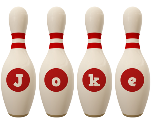Joke bowling-pin logo