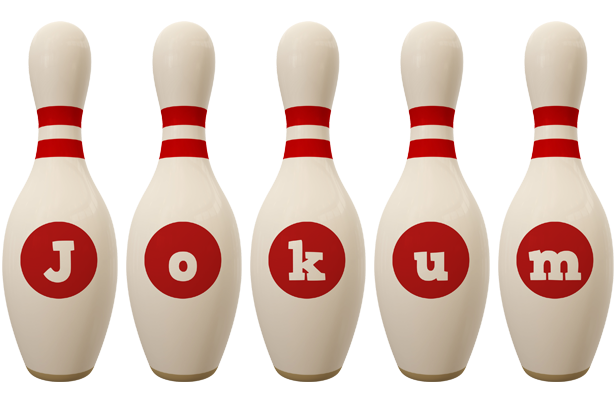 Jokum bowling-pin logo