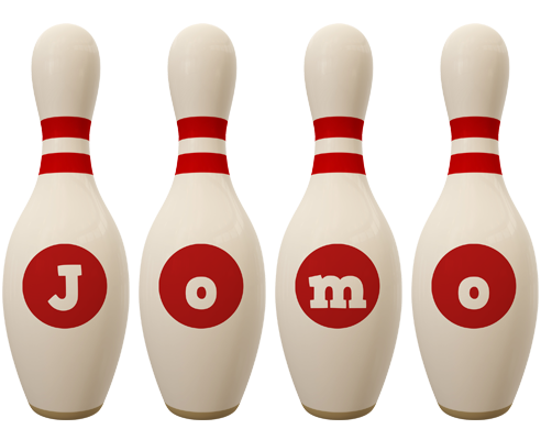 Jomo bowling-pin logo