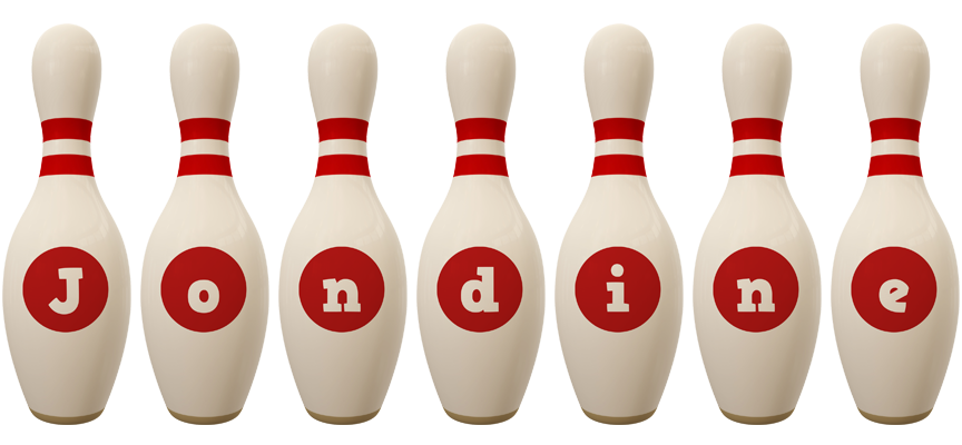 Jondine bowling-pin logo