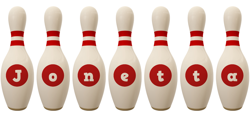 Jonetta bowling-pin logo