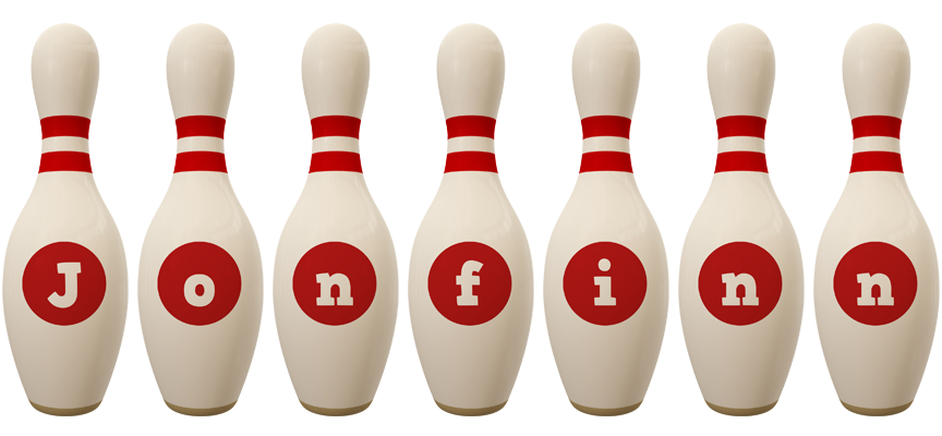 Jonfinn bowling-pin logo