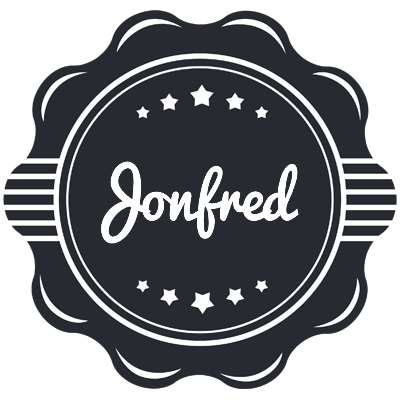 Jonfred badge logo