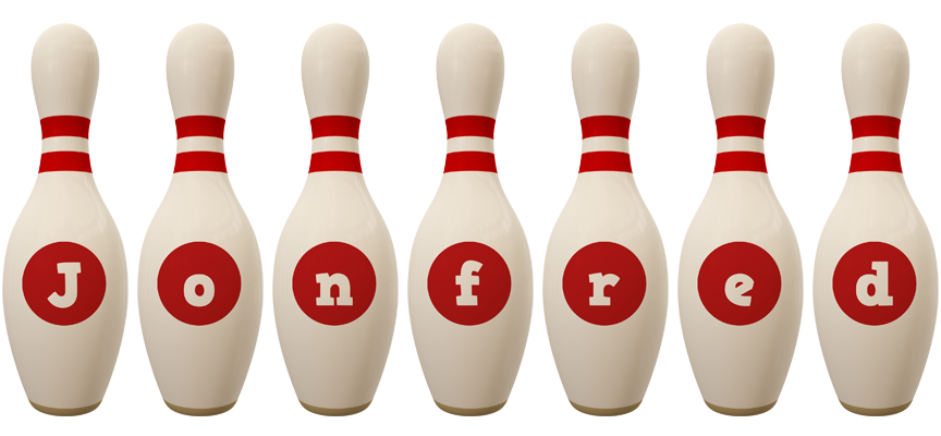 Jonfred bowling-pin logo