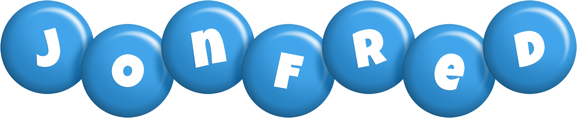 Jonfred candy-blue logo