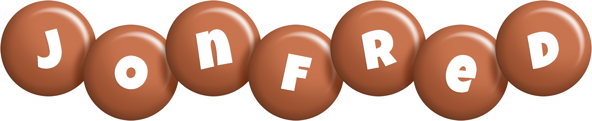 Jonfred candy-brown logo