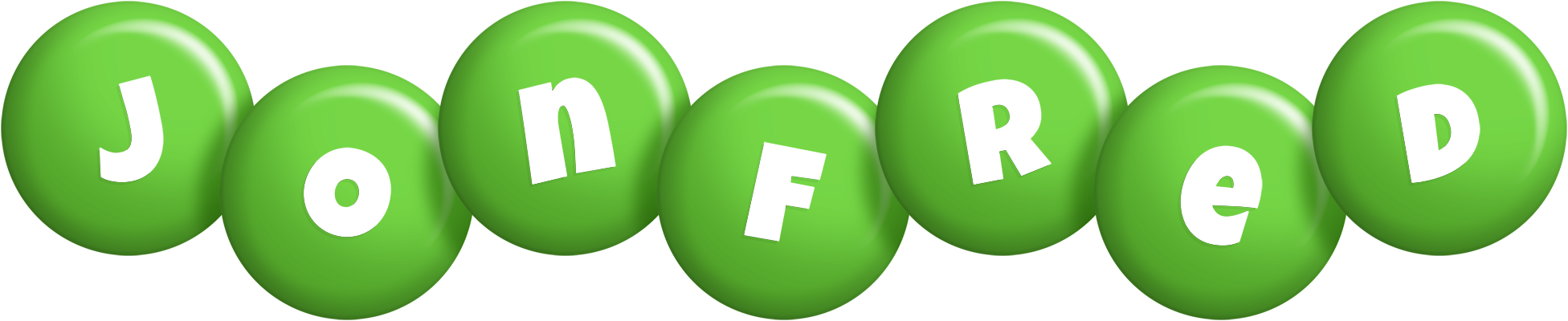 Jonfred candy-green logo