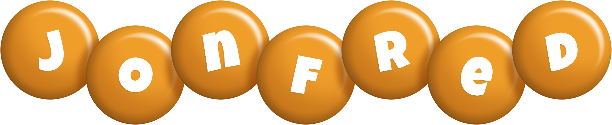 Jonfred candy-orange logo