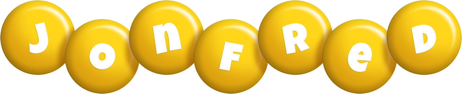 Jonfred candy-yellow logo