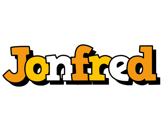 Jonfred cartoon logo