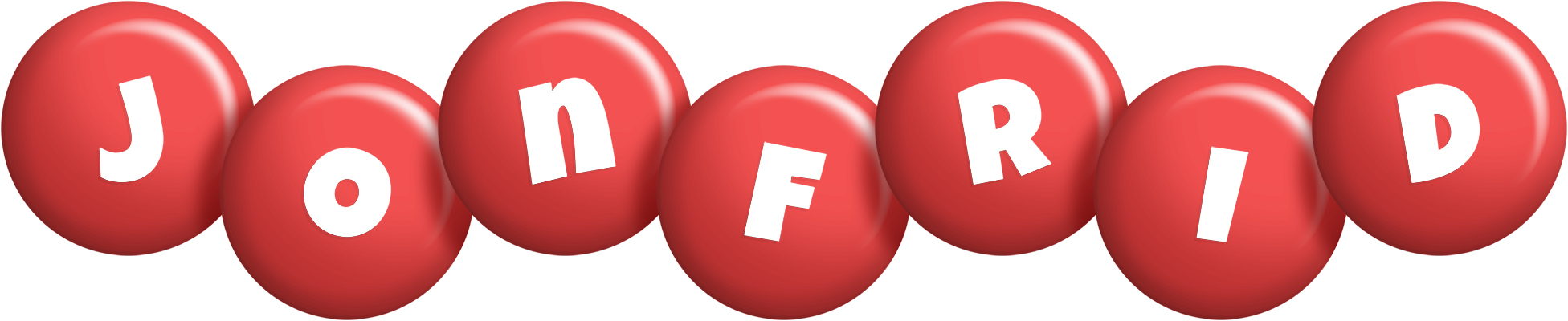 Jonfrid candy-red logo