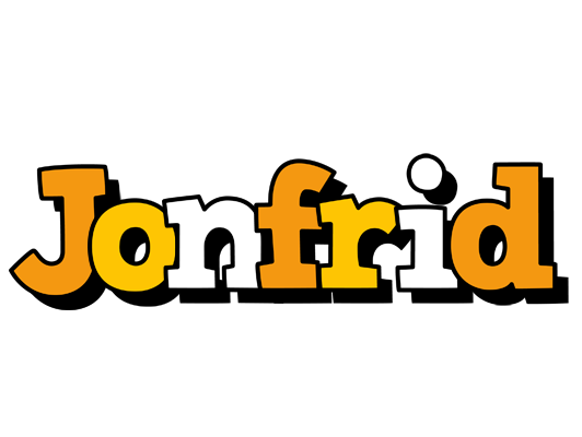 Jonfrid cartoon logo