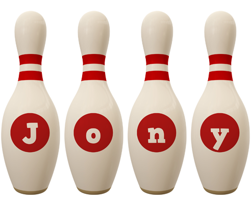 Jony bowling-pin logo
