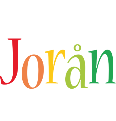 Jorån birthday logo