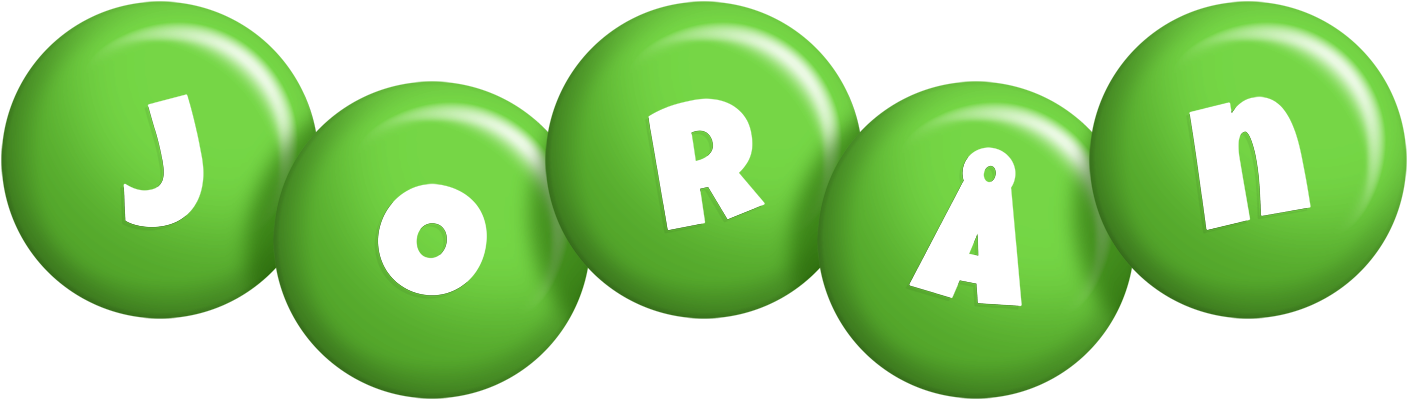 Jorån candy-green logo