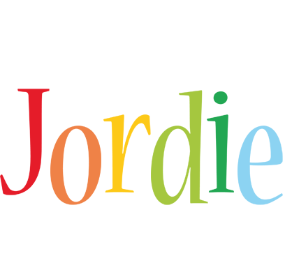 Jordie birthday logo