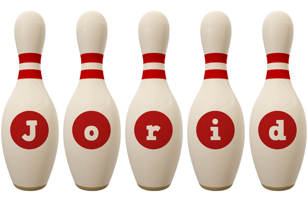 Jorid bowling-pin logo