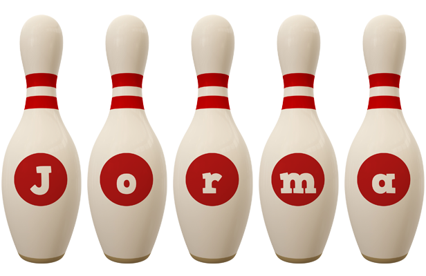 Jorma bowling-pin logo