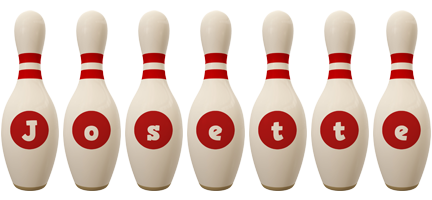 Josette bowling-pin logo