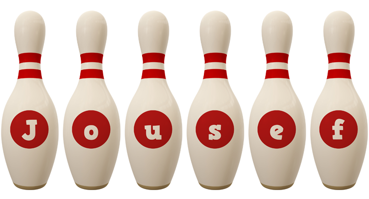 Jousef bowling-pin logo
