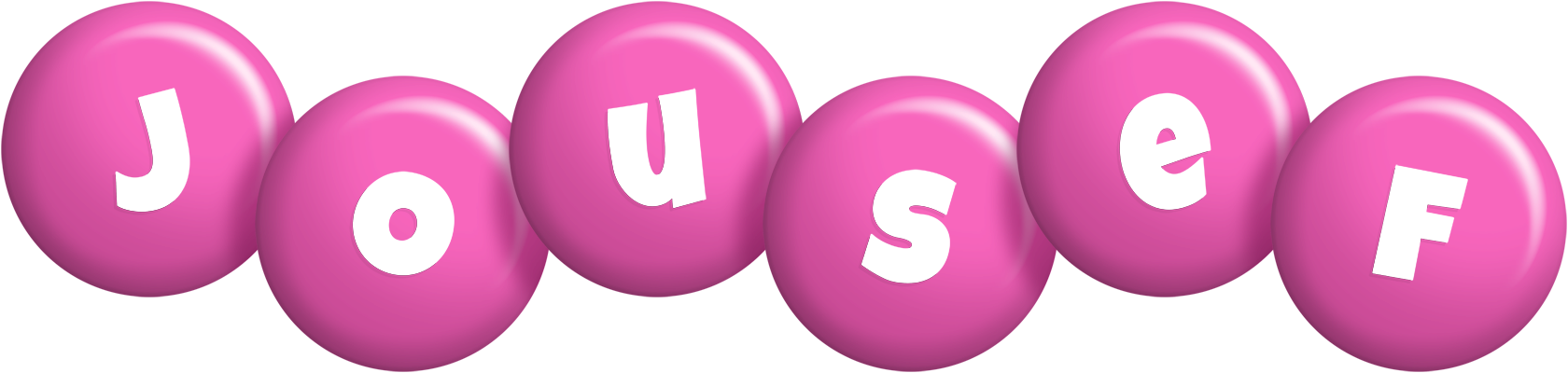 Jousef candy-pink logo