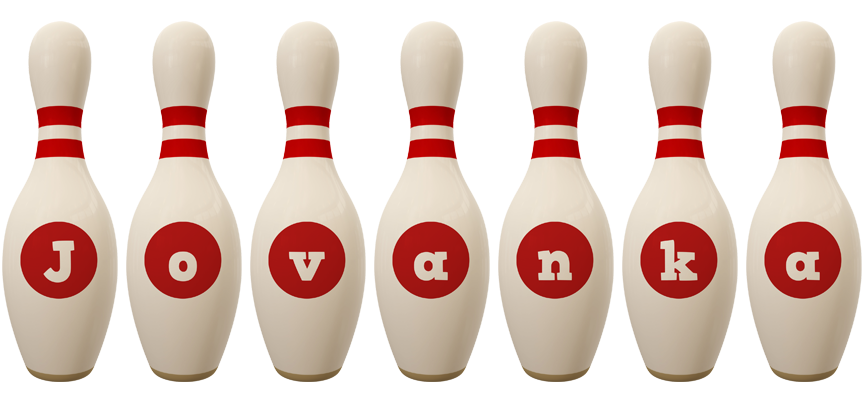 Jovanka bowling-pin logo
