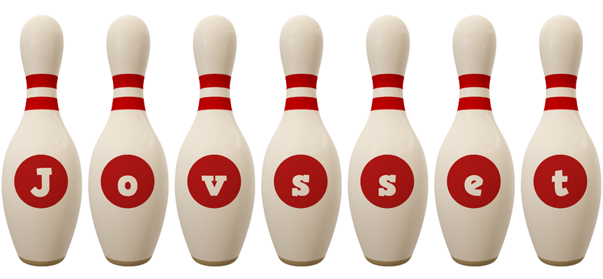 Jovsset bowling-pin logo