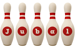 Jubal bowling-pin logo