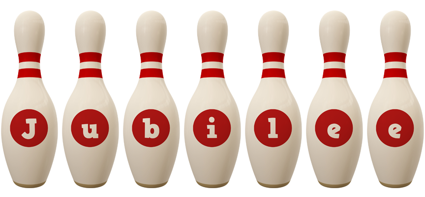Jubilee bowling-pin logo