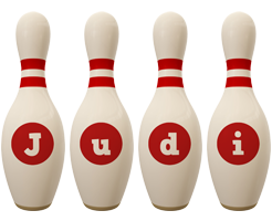 Judi bowling-pin logo