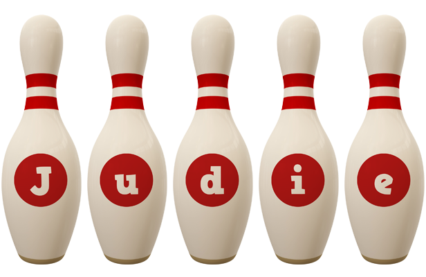 Judie bowling-pin logo