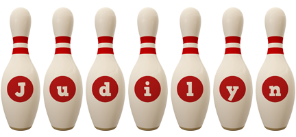 Judilyn bowling-pin logo