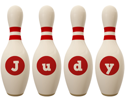 Judy bowling-pin logo