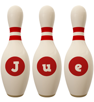 Jue bowling-pin logo