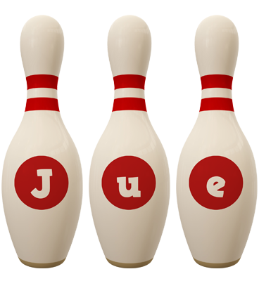 Jue bowling-pin logo