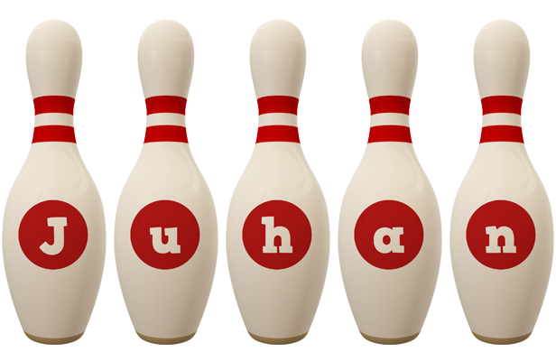 Juhan bowling-pin logo