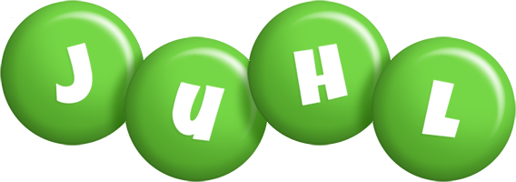 Juhl candy-green logo