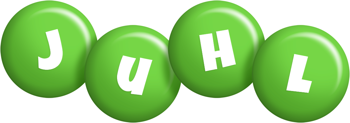 Juhl candy-green logo